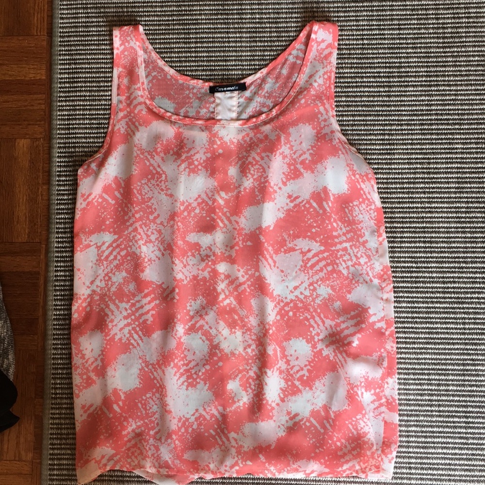 Pink and white blouse